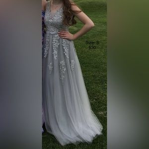 Grey Prom Dress